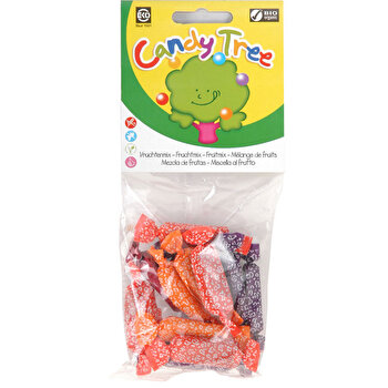 Fruchtige Kaubonbons mit leckerer Fruchtmixnote - einer gelungene Kombination aus Erdbeere, Apfel, Zitrone, Kirsche, Orange und schwarzer Johannisbeere - aus dem Hause Candy Tree: