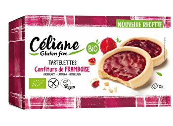 Die Himbeertörtchen Tartelletes von Céliane sind kleine feine, knusprige Törtchen mit einer leckeren Himbeerfüllung.