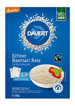 Der echte Basmati Reis von Davert ist ein edler und besonders lockerer Duftreis mit feinem Aroma.