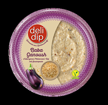 Mit dem Baba Ganoush Melanzani Dip von delidip holst Du Dir einen fernöstlichen Klassiker auf den Teller: ein Dip mit viel Persönlichkeit, der wunderbar zu gegrilltem Gemüse oder Falafel passt.