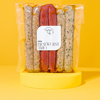 as Kein Bratwurst Trio von Die Vegane Fleischerei ist ein wahres Fest für die Sinne - und noch viel mehr!
