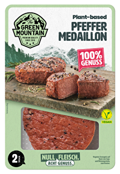 Das Pfeffer Medaillon von Green Mountain für die Freunde von gut gewürzten Speisen. Die Marinade auf Basis von Zwiebeln bringt den pfeffrigen Geschmack sehr gut zur Geltung.