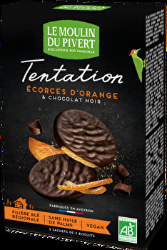 Die Kekse mit kandierten Orange von Le Moulin du Pivert sind knusprige Kekse in Bio Qualität.