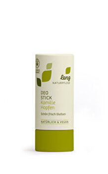 Der Deo Stick Kamille Hopfen von Lenz Naturpflege mit antibakteriellen Wirkstoffen und einem unaufdringlichen Duft schützt sanft, aber effektiv.