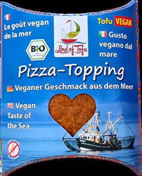 Der Pizza Topping (ehem. Tofu-Thuna) von Lord of Tofu wird aus hochwertigen Rohstoffen in Bio-Qualität hergestellt.
