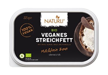 Das Streichfett von Naturli' ist eine wunderbare Butteralternative aus Raps, Kokos, Shea und Mandel.
