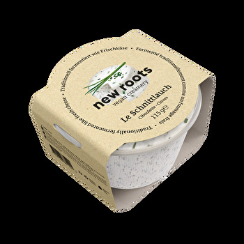 Le Schnittlauch von New Roots ist eine schmackhafte, mild-scharfe und pflanzliche Alternative zu Frischkäse.