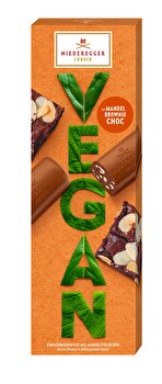 In dieser neuen veganen Schokoladen Kreation von Niederegger werden Brownies und Mandeln auf unwiderstehlich köstliche Art und Weise miteinander vereint.