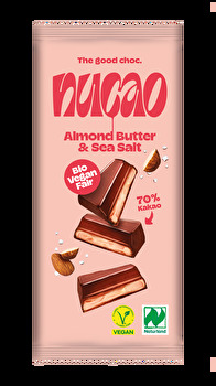 Das allseits beliebte Almond Butter & Sea Salt von nucao nun als ganzer Block.