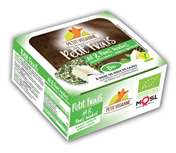 Der Petit Frais Knoblauch & Kräuter von Petit Veganne ist ein pflanzliche Alternative zu Frischkäse, die sich durch einen mehrwöchigen Reifeprozess auszeichnet.