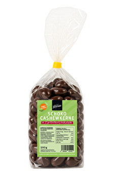 Die Schoko Cashewkerne von planeo sind der perfekte Snack für alle Schokoladenliebhaber.