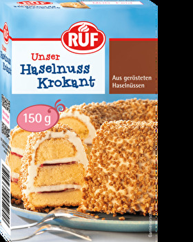 Das Haselnuss Krokant von RUF gibt deinen Kuchen - und Plätzchenkreationen den letzten Schliff und macht sie besonders knusprig.