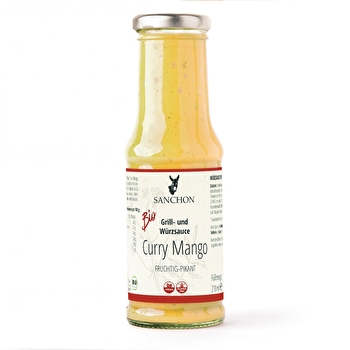 Die Sanchon Grill- und Würzsauce Curry Mango passt wirklich fabelhaft zu deiner sommerlichen Grillparty.