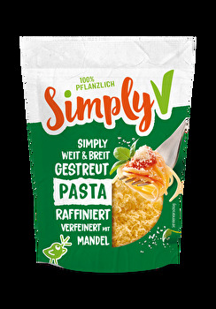Der Gerieben Pasta von Simply V ist das perfekte Topping für Pasta.