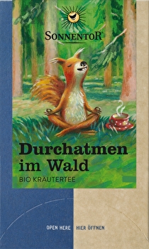 Wenn du den Wald vor lauter Bäumen nicht siehst, wird's Zeit für ein kleines Päuschen. Richtig gut geht das mit dem Durchatmen im Wald Kräutertee von Sonnentor.