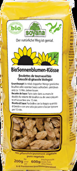 Die Sonneblumen-Klösse von Soyana sind eine tolle Alternative zu Sojatrockenware, mit denen du ebenfalls easy Fleisch in deinen Gerichten ersetzen kannst.