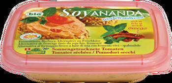 Die Soyananda Tomate Frischkäse-Alternative von Soyana ist ein ebenbürtiger Konkurrent zu Frischkäse aus herkömmlicher Kuhmilch!