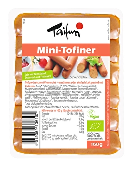 Die Mini-Tofiner von Taifun sind eine gelungene Variante der großen Tofu-Wiener, die besonders bei den Kleinen ankommen dürfte!