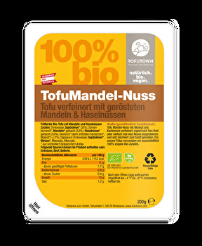 Der Tofu Mandel Nuss von TOFUTOWN bringt dir die leckere Kombi aus Tofu und Nuss auf den Teller.