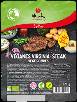 Dieses vergleichend echte Virginia Steak von Wheaty überzeugt mit seiner Optik und Konsistenz auf ganzer Linie.