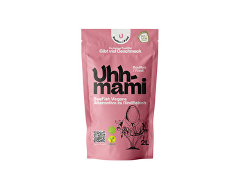 Die vollmundige Beef'ish Bouillon/Fond von Uhhmami ist eine köstliche Genuss ohne schlechtes Gewissen.