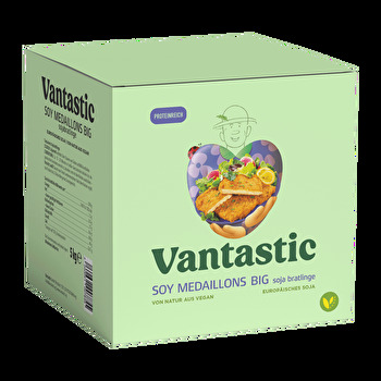 Die Soy Medaillons Big (ehem. Big Steaks) im 500g-Vorratspack für die ganze Familie von Vantastic.