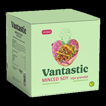 Mit dem Soja Granulat im Riesenformat von Vantastic lässt sich einiges zaubern.