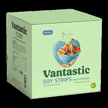 Die Soja Schnetzel im Großformat von Vantastic.