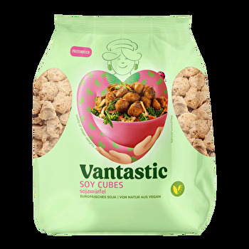 Die Soja Würfel 250g von Vantastic punkten mit ihrer schnellen Zubereitung und sind vielseitig einsetzbar!