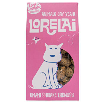 Nach Greta und Pauline kommt jetzt Lorelai - der leckere, vegane Hundekeks von Vegan4Dogs! Die Komposition von Kartoffelflocken, Sellerie, Erdnussmus, Spinat und einem Hauch von getrockneten Shiitake-Pilzen wird Deinem Liebling sicher gut bekommen!