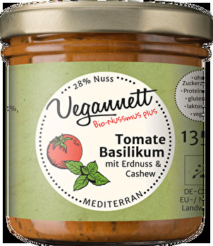 Mit dem Aufstrich Tomate Basilikum von Veganett holst du dir den Sommer aufs Brot.