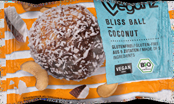 Der Bliss Ball Coconut von Veganz ist ein echter Power Snack, bestehend aus 5 Zutaten in Bio Qualität.