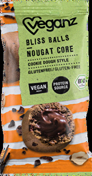 Die Bliss Balls Nougat Core von Veganz schmecken genauso hervorragend wie sie aussehen.