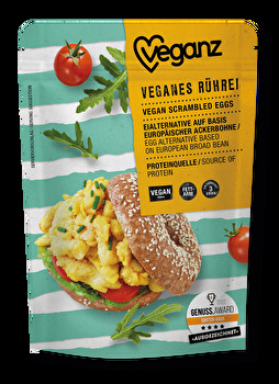 Mit dem veganen Rührei von Veganz kannst du dir easy und in kurzer Zeit wohlschmeckendes pflanzliches Rührei herstellen.