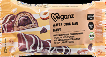 Alle Naschkatzen aufgepasst, hier kommt der Wafer Choc Bar Dark von Veganz - außen wunderbar knusprig und innen herrlich weich!