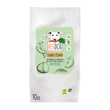 Das Farmers Crunch im 10 kg Beutel von VEGDOG ist für alle, die sich von dem hochwertigen Trockenfutter bereits überzeugt haben.
