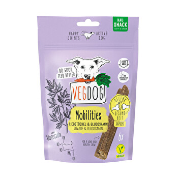Die Mobilities von VEGDOG bieten Deinem Hund einen proteinreichen, fettarmen Snack und sorgen für gesunde und mobile Gelenke.