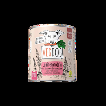 Das Sensitive Lupinenprotein von VEGDOG ist ein bedarfsgerechtes Futter, das mit der Hilfe von Tierärzten und Tierärztinnen entwickelt wurde, insbesondere für sensitive Hunde mit Allergien.