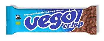 Der Crisp - Creamy chocolate & rice von Vego ist ein köstlicher Schokoriegel und perfekt für unterwegs.