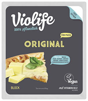 Heute bloß eine Schnitte oder doch lieber Pizza? Mit dem Violife Block Original für Pizza schlagt ihr zwei Fliegen mit einer Klappe.