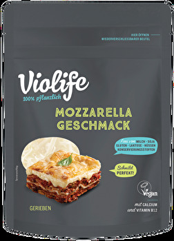 Der Mozzarella Geschmack Gerieben von Violife beeindruckt mit seinem cremig mildem Geschmack.