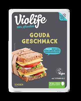 Violife Scheiben Gouda Geschmack eignen sich wunderbar zum Überbacken deiner veganen Lieblingslasagne, schmecken aber genauso gut auf einem Sandwich oder pur als Snack.