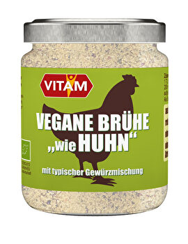 Vegane Brühe wie Huhn von VITAM – Herzhaft wie Hühnerbrühe, ganz ohne Tier.