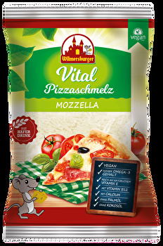 Der Pizzaschmelz Vital Mozzella von Wilmersburger lässt den Traum für jeden wahr werden, der gerne einen Mozzarella-Ersatz auf seiner Pizza hätte.