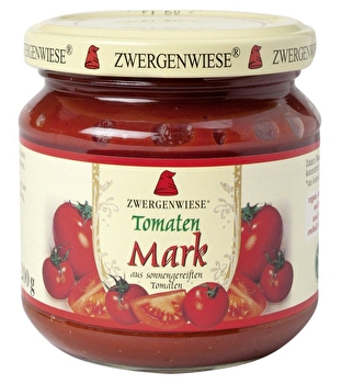 Das Tomatenmark von Zwergenwiese wird aus sonnengereiften, aromatischen Tomaten hergestellt.