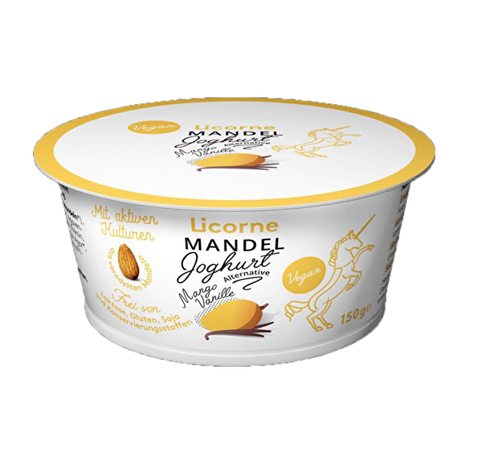 Die Mandel Joghurt-Alternative °Mango Vanille° von Licorne jetzt bei kokku-online.de kaufen!