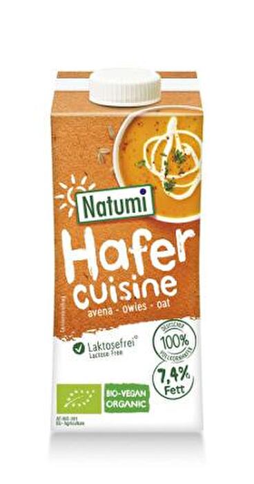 Die Hafer Cusine von Natumi schmeckt leicht nussig und verfeinert schnell Suppen, Saucen, Kuchen und Desserts, Dips oder Gemüsegerichte.