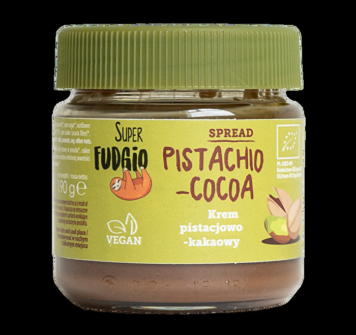 Die °Pistachio-Cocoa°-Schokocreme von Superfudgio ist einmalig im Geschmack! Jetzt preiswert bei kokku im veganen Onlineshop bes