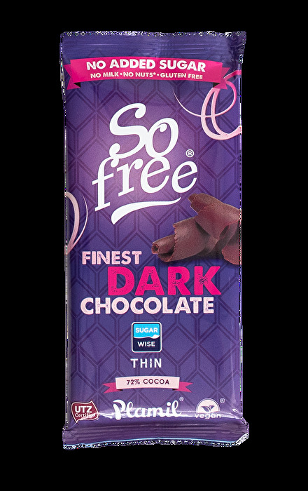 So Free Finest Dark 72% Schokolade vegan von Plamil preiswert bei kokku im veganen Onlineshop kaufen!