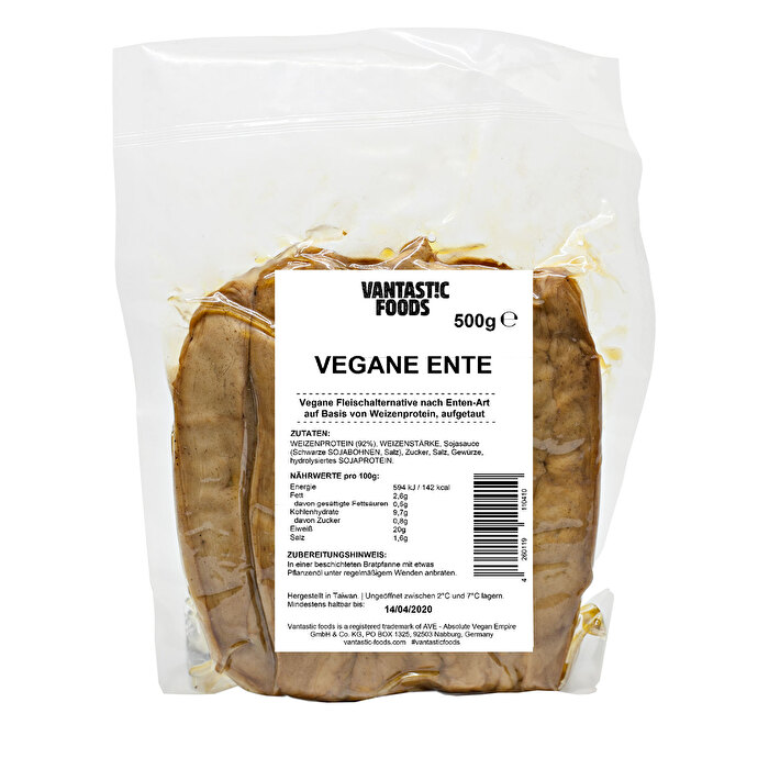 Die gewürzte Vegane Ente stammt aus den veganen Hallen der Vantastic Foods.
